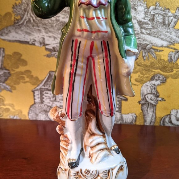 1950s quality porcelain figurines Marie-Antoinette era Japan made  Meissen style - Picture 10 of 11